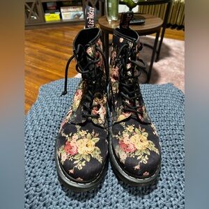 Floral Fabric Dr. Martens Boots